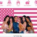 Singer Poster Birthday Party Decorations Backdrop Banner 5x3 Ft Pink Flag Themed Birthday Banner Background Photo Booth Props for Home Bedroom Office Party Decor