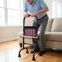 Stand Assist Aid for Elderly; Couch Toilet Assist Rails; Quad Canes Mobility Aids for Short Indoor Movements; Height Adjustable; Weight 5lbs Bear 350lbs. (It is Not a Walker; Not for Weak Arms)