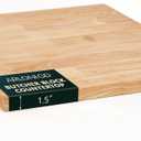 Hevea Butcher Block Countertop, 25"×24"×1.5" Unfinished Wood Table Top | Solid hevea wood top for kitchen counters, desks, shelves, islands, and DIY projects; easy to cut, finish, and maintain.