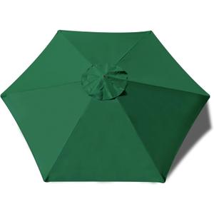 EliteShade USA 7.5FT Replacement Covers 6 Ribs Market Patio Umbrella Canopy Cover (CANOPY ONLY) (Forest Green-8)