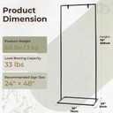 WEDORA Wedding Welcome Sign Stand, 79" Extra-Tall Height - Black Metal Sign Holder with 6 Leather Straps, Easel Stand for Seating Charts & Event Dcor