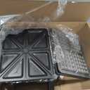 FineMade 3 in 1 Panini Grill Press with 3 Removable Plates, Breakfast Sandwich Maker, Electric Griddle Panini Press, Grilled Cheese Maker, Sandwichera Electrica, Belgian Waffle Maker