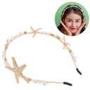 Pearl Starfish Bridal Headband, Mermaid Beach Wedding Hair Accessory for Women and Girls
