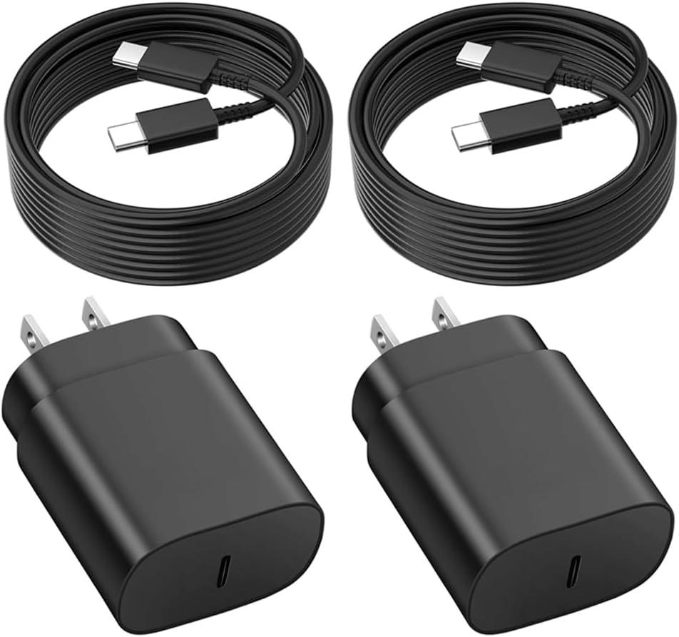Type C Charger Fast ChargingUSBC Chargers 2-Pack Android Charger Super Fast Charger USB C with 6Ft
