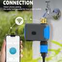 WiFi Sprinkler Timer, Smart Bluetooth Hose Timers, Water Timer for Garden Hose with APP, Digital Automatic Irrigation System Compatible with Alexa Google, for Outdoor Garden Lawn, 1 Outlet