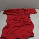 XinFSh Women's Sexy Two Piece Skirt Set Long Sleeve Crop Top Cut Out Twist Front Bodycon Mini Dress Party Club Outfits (Large, Red)