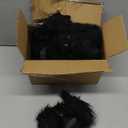 Ice Fabrics Faux Fur Fabric by The Yard - 60 Inches Wide Super Soft and Fluffy Shaggy Mohair Fur Fabric for Costumes, Apparel, Rugs, Pillows, Decorations and More - Black - Half Yard