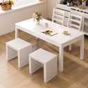 APRTAT Bamboo Dining Bench 17 Inch Indoor Wooden Shoe Benches for Entryway
