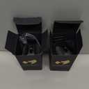 SHAOUMAN 2 Pack Metal Dog Poop Bags Holder Aluminum Poo Bags Dispenser with 30 Black Unscented Pet Waste Bags and 3 Leash Accessories for Dog Walking(2 Holders 30 Bags, Pink)