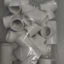 12-Pack 1 Inch PVC Tee Pipe Fittings, 3 Way Socket x Socket, Schedule 40 PVC Pipe Connectors for Plumbing, Irrigation & DIY Projects