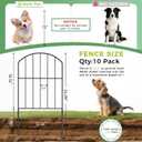 VANCASTLE Decorative Garden Fence Outdoor, Total 10.5ft (L) x 24in (H), Rustproof Metal Landscape Barrier Fence, Black Fence for Yard, Patio Lawn, 10 Panels