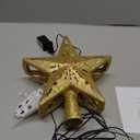 Christmas Tree Topper Star Lighted with 6 Projection Modes,Christmas Star Tree Topper Projector Built-in LED Rotating Lights,3D Glitter Dynamic Projector Party Christmas Decorations (Gold)