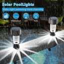 Solar Pool Lights for Above Ground Pools, 6 Pack Waterproof Swimming Pool Accessories Light for Yard, Garden, Outdoor Decoration (White Light)