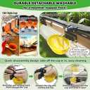 Complete Set Pipeline Automatic Chicken Waterer System, Innovative Quick-Connect Water System with Large Size Water Cups Removable and Washable, 18ft Pipeline and Float Valve (Yellow, 6Cup)