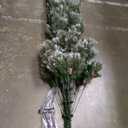 Yaheetech 6ft Pre-lit Frosted Artificial Hinged Christmas Tree with 818 Flocked PVC Tips,62 Pine Cones,62 Holly Berries & 250 Warm White Lights,Foldable Stand,Green