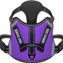 Cymiler Dog Harness,No-Pull Service Dog Harness with Handle,Adjustable Comfort Pet Dog Vest Harness for Outdoor Walking,3M Reflective Vest Easy Control for Small Medium Large Breed (Medium (Pack of 1), Purple