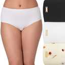 Bali Women's Underwear Hipster Pack, Lux Cotton Essentials Hipster Underwear, Moisture-Wicking, Tummy Control, 3-Pack XL