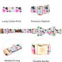 Elegant little tail St Patrick's Dog Collar, Lucky Colver Cotton Shamrock Pet Collar Trefoil Puppy Collar Bow Holiday Adjustable Cotton Pet Collar with Bow for Small Medium Large Dogs
