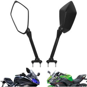 Ninja 650R Mirrors For Ninja 650R EX650 2009-2017 Ninja 1000 Z1000SX 2011-2015 Ninja 400R 2010-2014 Rear View ER6F ER-6F 2009-2015 (BLACK)