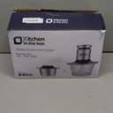 Kitchen in the box Mini Food Processor, Electric Meat Grinder & Food Chopper with 400W Powerful Veggie Chopper-One 3 Cup Bowl & S Blades for Meat/Fish/Vegetable/Baby Food