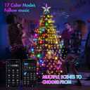 Smart Cascading Twinkle Lights for Christmas Tree, 410LED Christmas Tree Lights APP Control Music Sync, 6.6FT x 16 Lines String Lights for Indoor Outdoor Xmas Tree Decor, Warm White & Multicolor