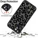ZIYE Made for iPhone 14 Case with Magnetic [Compatible with MagSafe] Leopard Print Pattern Matte Design Lens Cover & Shockproof Protection Men and Women Case for iPhone 14 (Black)