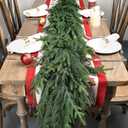 Artgar 12Ft (2 * 6ft) Christmas Pine Garland, 2 Pcs Real Touch Pine Garland, Artificial Realistic Greenery Garlands for Mantle Table Stair Window Porch Indoor Outdoor Winter Xmas Holiday Decorations