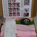 400 Pcs Pipe Cleaners Craft Flower kit with Wrapping Paper, 5 Assorted Colors Pipe Cleaners Bulk, Chenille Stems for DIY Flower Making Kit with Flower Stems, Tape, Glue Sticks, Stamen, Ribbon (Pink)