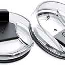 dscvr 2 Pcs Tumbler Replacement Lid Spill Proof, Shatter Resistant, Perfect Fit Lids Compatible with YETI Rambler, Ozark Trails, Fits Inside Diameter of 3.2 inch Tumbler (20 oz., Black)