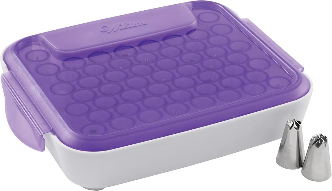 Wilton Piping Tips Organizer - The Storage Case Keeps Piping Tips Organized for Easy Access When Decorating Your Treats, Tips Not Included, 9 x 7 x 2-Inch