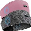 Sleep Headphones Bluetooth Headband for Side Sleeper, 17H Playtime, Wireless Headband Headphones with HD Stereo Speakers for Workout,Running,Yoga, Ideal Gifts for Men, Women, Teens, Pink+Grey