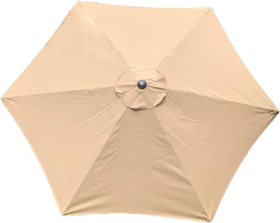 10ft 6 Ribs Replacement Light Coffee Strong and Thick Umbrella Canopy (Canopy Only) LIGHT-106 10ft 6 Ribs Replacement Light Coffee Strong and Thick Umbrella Canopy (Canopy Only) LIGHT-106