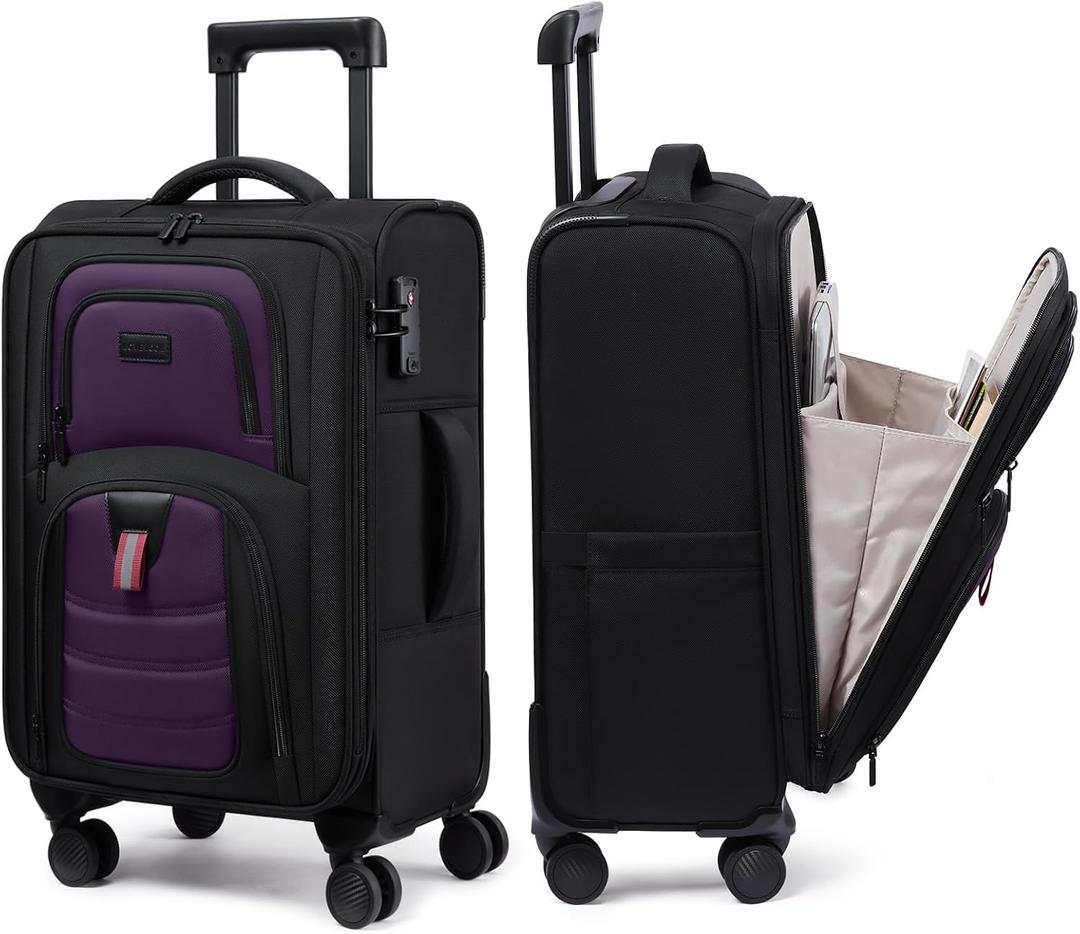 LOVEVOOK Carry On Luggage 22x14x9 - Airline Approved Spinner Suitcase, Medium-22inch
