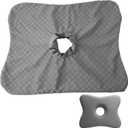 Pillowcase for Single Hole Ear Pillow -Soft and Skin-Friendly Premium Cotton Pillowcase (1pc Light Grey Pillowcase)