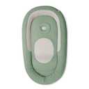 Inglesina Welcome Pod Baby Lounger, Balance Green - U.S. Compliant Infant Lounger for 0-8 Months - with Ergonomic Support for Supervised Tummy Time & Play - Breathable Bamboo & Cotton