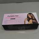 Cordless Hair Straightener Brush - Portable Hair Straightening Brush for Travel - 300M Negative Ions for Frizz-Free Shine, Touch Up On-The-Go, Fast Heating, Gift for Women, 10,000mAh, Powder Pink