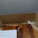 Wooden LP Record Player Stand, 3-Tier Turntable Stand Cabinet Holds up to 100 Albums, Metal Record Storage Holder and Organizer Table, Mid-Century Modern Record Player Holder for Living Room & Bedroom (Warm Acacia)