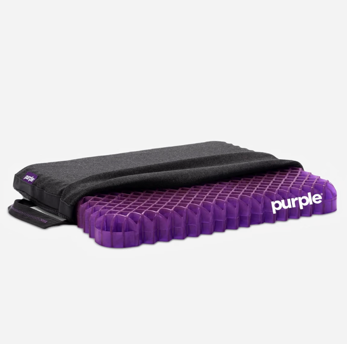 Purple Royal Seat Cushion, Portable 2 Inch Gel Seat Cushion, GelFlex Grid