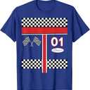 Race Car Driver Costume Shirt for Halloween T-Shirt,L
