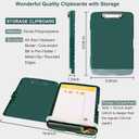 SFLHHDM Clip Boards 8.5x11 with Storage, Heavy Duty Storage Clipboard, Nursing Clipboards Folder with Pen Holder, Clipboards with Low Profile Clip, Nurse Clipboard Binder Case for Classroom