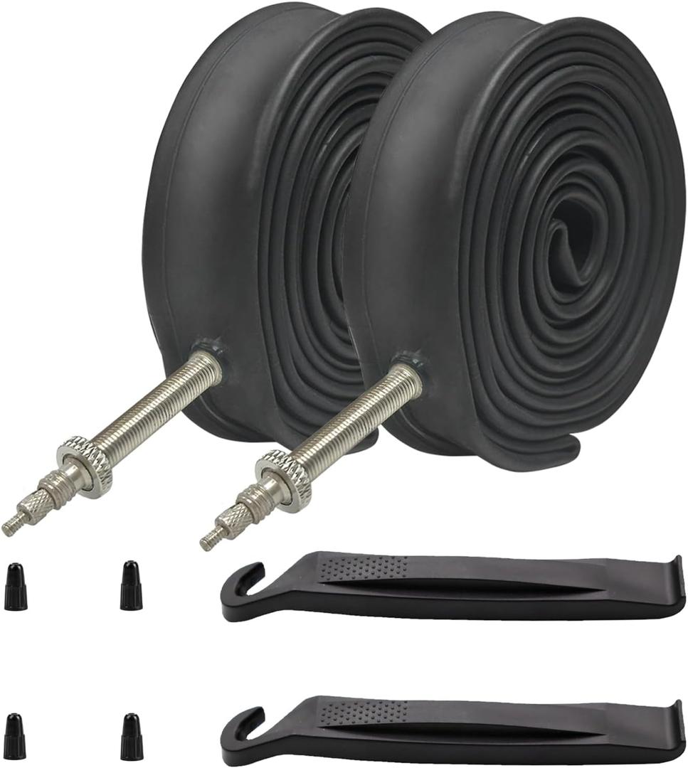 4 PCS Heavy Duty Bike Tubes 4 Packs 700x23 700x25C 48mm 80mm Road Bike Inner Tubes 23-622 25-622 Presta Valve