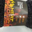 Heat Logic Cable Chenille Sherpa Trim Cabin Sock, Ultra Soft Winter Women Socks-Black