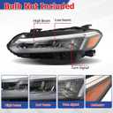 Driver Side Headlights Assembly Replacement for Honda Civic 2022 2023 Housing Black Lamp LH 1PC 33150-T20-A22 HO2502206