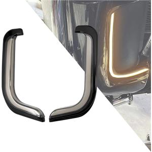 Motorcycle LED Lower Fairing Accent Lights Turn Signal Light Running Light Fit for Harley Touring Electra Glide Street Glide Road Glide Tri Glide 2008-2013 (Smoke)