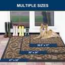 Smiry Welcome Door Mat Outside Entrance, Heavy Duty Trap Dirt and Moisture Easy Clean Low Profile Patio Porch Indoor Outdoor Front Doormat for Entry, 35x23 Inch, Brown