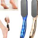 2pcs Hard Skin Remover Nano-Glass Foot File, Nano Glass Foot File with Non-Slip Ergonomic Handle, Professional Foot Care Tools (Gold+Blue)