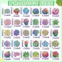 Remuuly 30 Pcs Diamond Painting Magnets Summer Diamond Art Magnet Kits for Adults Spring Flower Animal Cupcake 5D Rhinestones Refrigerator Magnetic Stickers for Fridge DIY Crafts Gifts(Succulents)