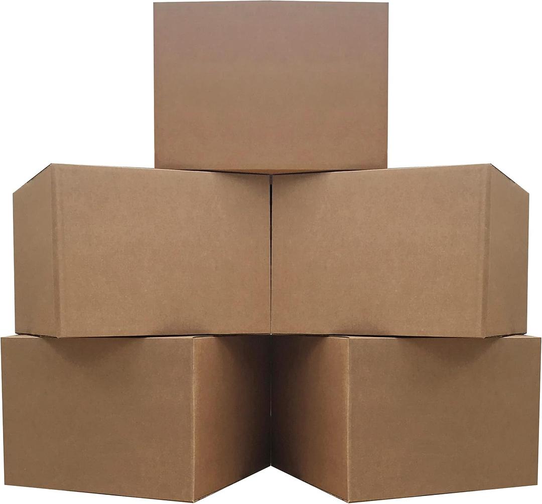 uBoxes Extra Large (Pack of 5) 23" x 23" x 16" Standard Corrugated Moving Box, Brown Corrugated