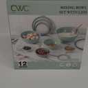 COOK WITH COLOR Nesting Mixing Bowls - 12 Piece Plastic Bowl Set with Lids, Microwave Safe (Mint Ombre)