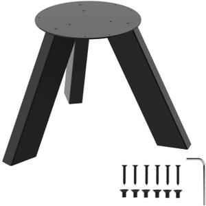 Orgerphy 16 Round Plate Table Base Leg | 16 Inch Metal Coffee Table Legs Bench Legs| 16 inch Height 14" Wide Industrial Square Tube Leg for Tea Table Coffee Table Furniture Bench Legs (16 inch)